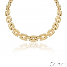 Cartier Yellow Gold Gentiane Three-Row Necklace